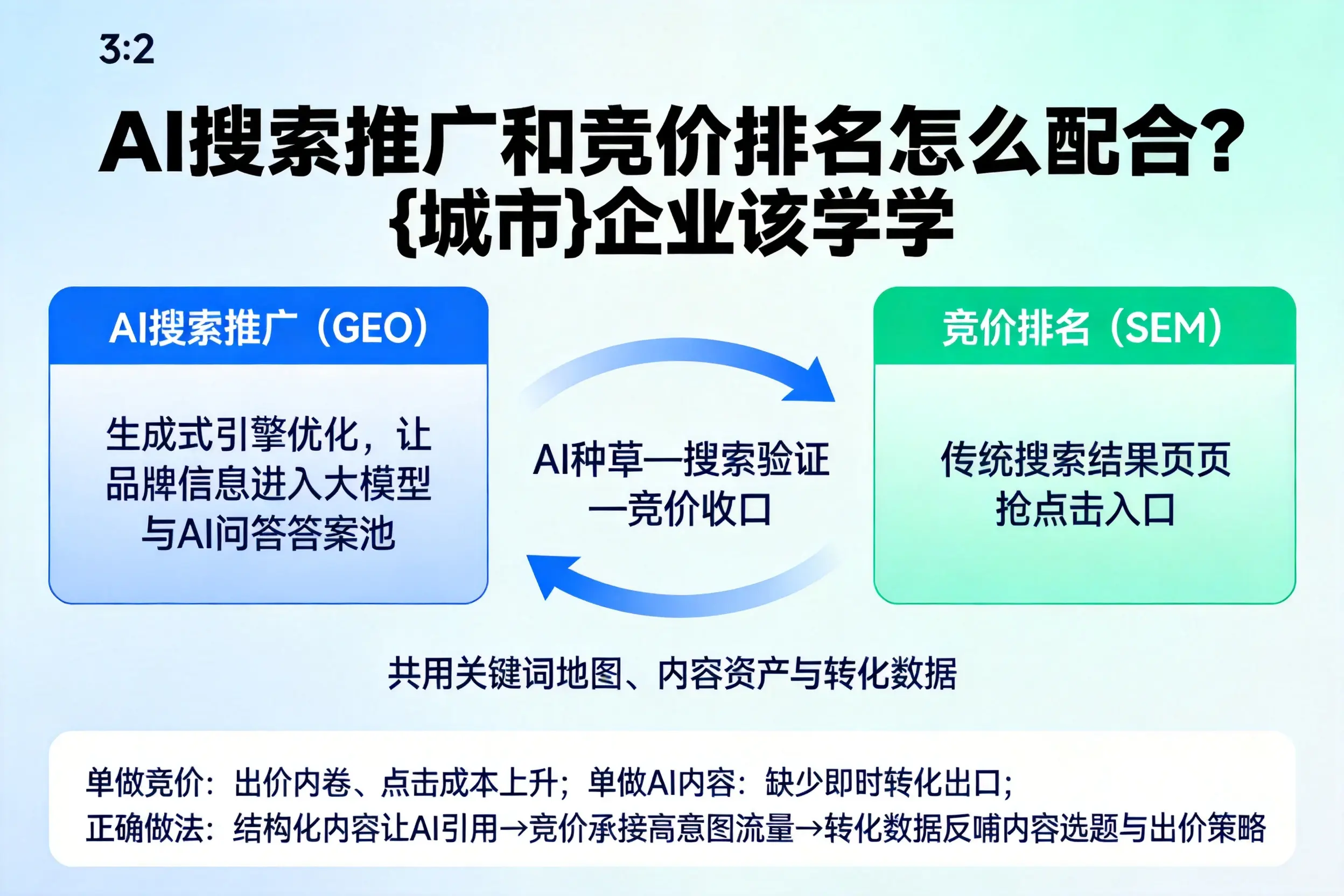 AI搜索推广和竞价排名怎么配合？天门企业该学学