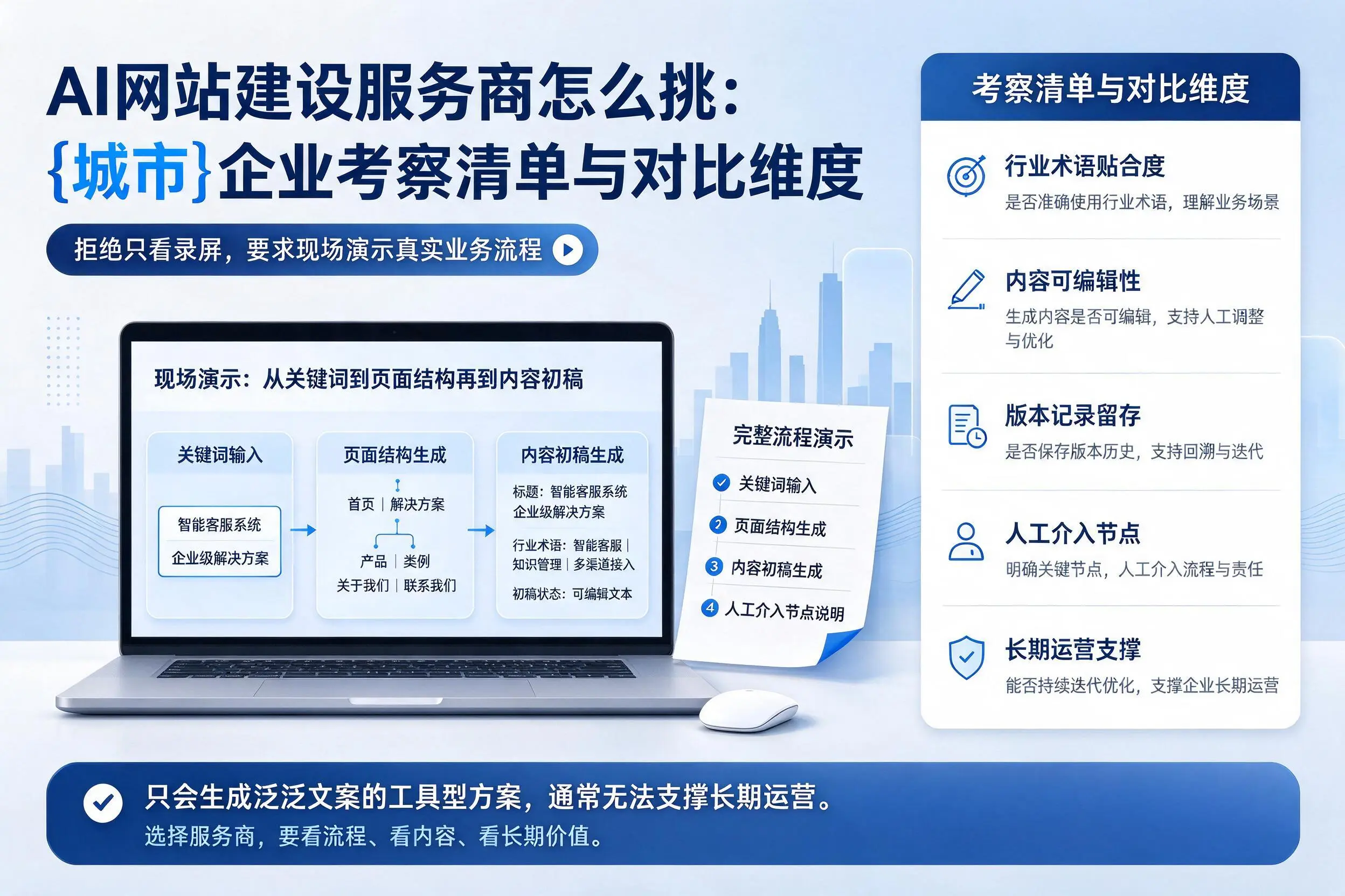 AI网站建设服务商怎么挑:天门企业考察清单与对比维度
