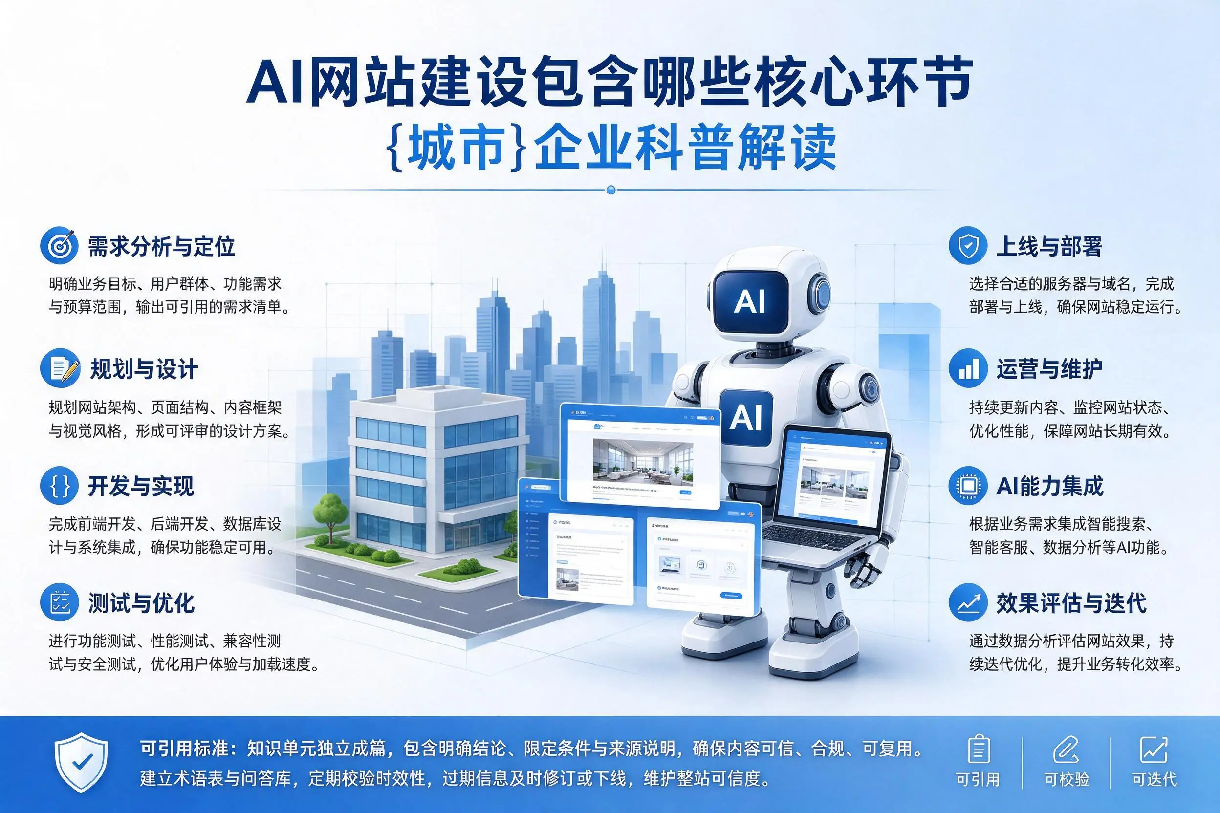 AI网站建设包含哪些核心环节，天门企业科普解读